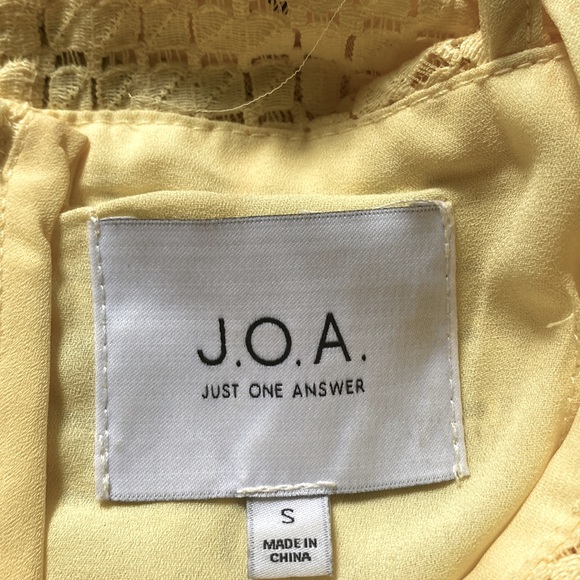 Revolve J.O.A. Lace Detail Ruffle Hem Mini Dress - Picture 5 of 7